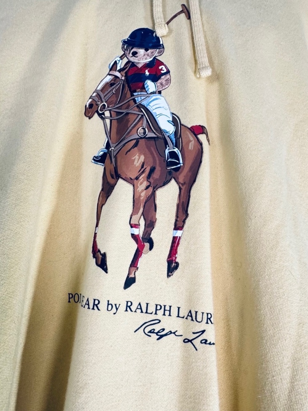 Ralph Lauren Yellow Polo Teddy Sweatshirt SZ XL - Picture 2 of 3